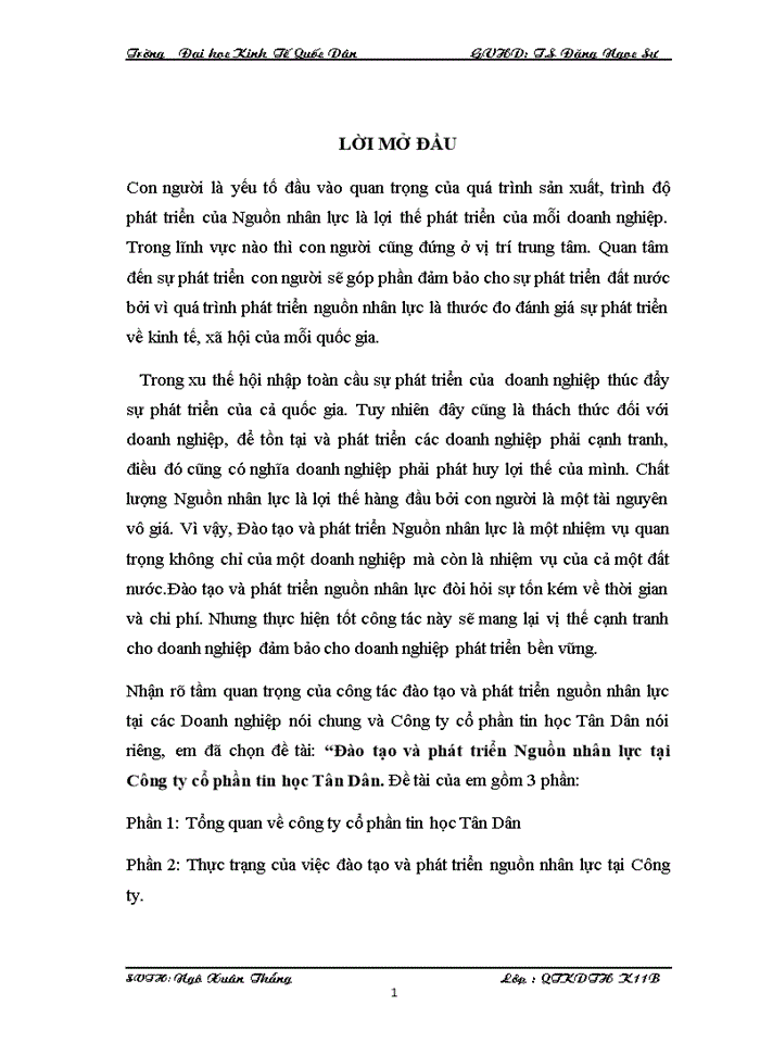 image for page Đào tạo và phát triển Nguồn nhân lực tại Công ty cổ phần tin học Tân Dân