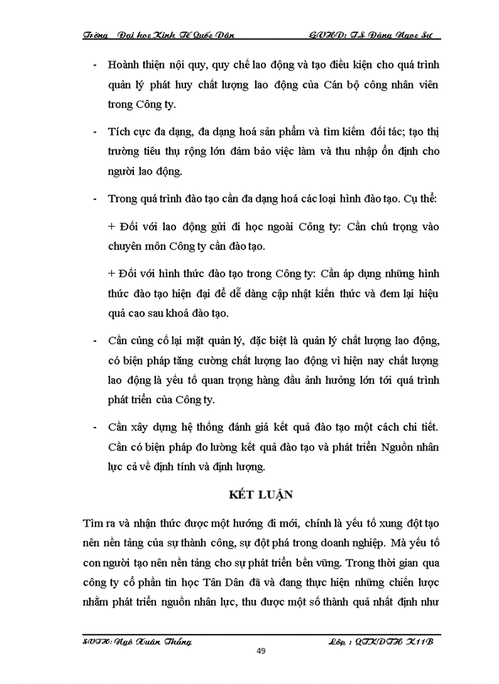 image for page Đào tạo và phát triển Nguồn nhân lực tại Công ty cổ phần tin học Tân Dân