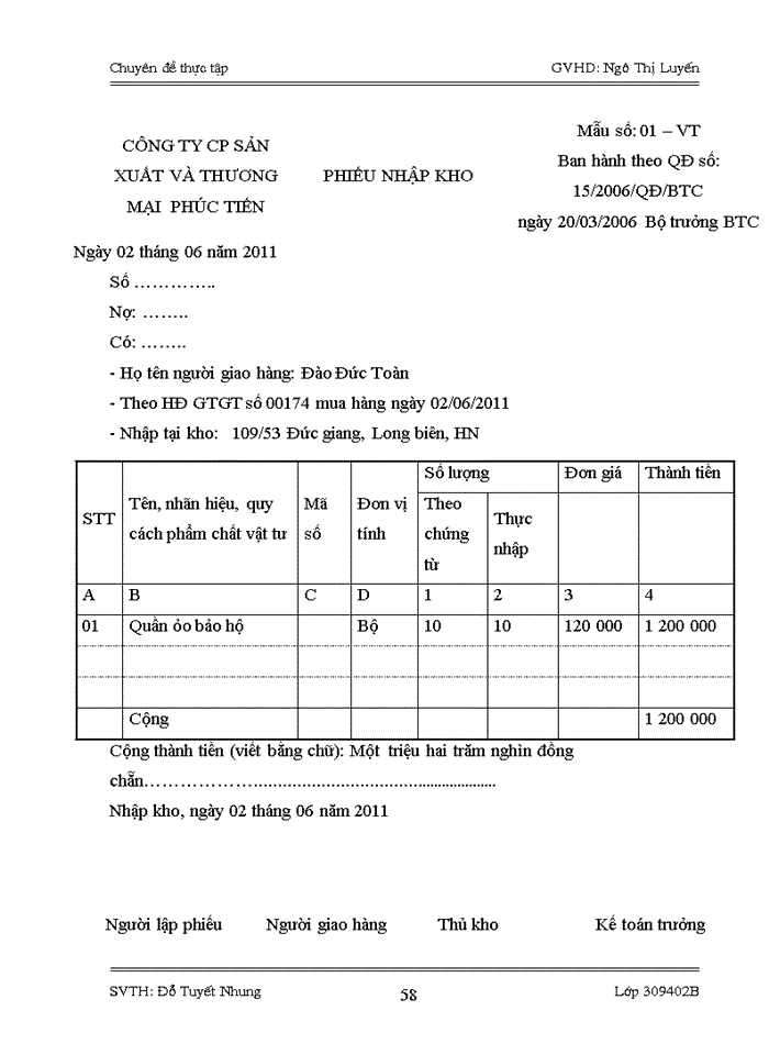 image for page Kế toán nguyên vật liệu - công cụ dụng cụ trong doanh nghiệp tại Công ty Cổ phần sản xuất và thương mại Phúc Tiến