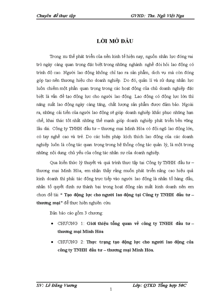 image for page Tạo động lực cho người lao động tại Công ty Trách nhiệm hữu hạn đầu tư thương mại