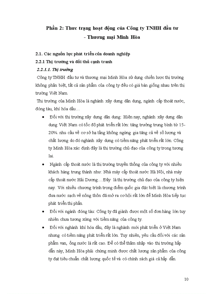 image for page Báo cáo thực tập tại công ty Trách nhiệm hữu hạn đầu tư Thương mại Minh Hòa