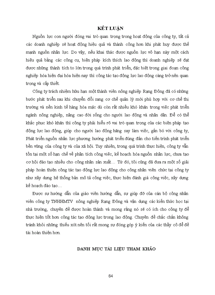 image for page Hoàn thiện công tác tạo động lực lao động cho cán bộ công nhân viên tại công ty trách nhiệm hữu hạn một thành viên nông nghiệp Rạng Đông