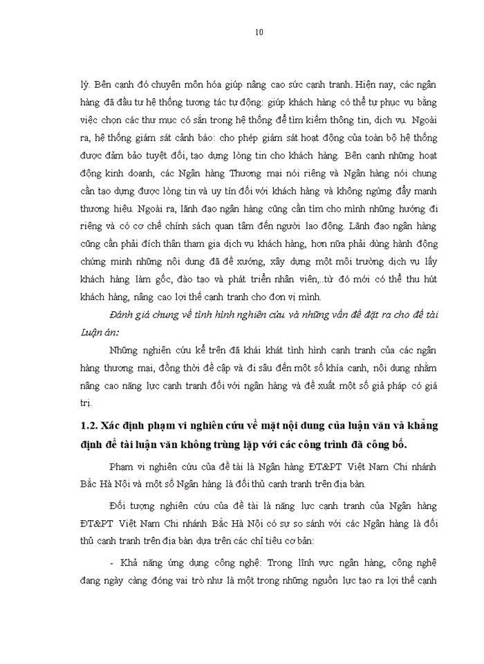 image for page Nâng cao năng lực cạnh tranh của Ngân hàng ĐT PT Việt Nam Chi nhánh Bắc Hà Nội