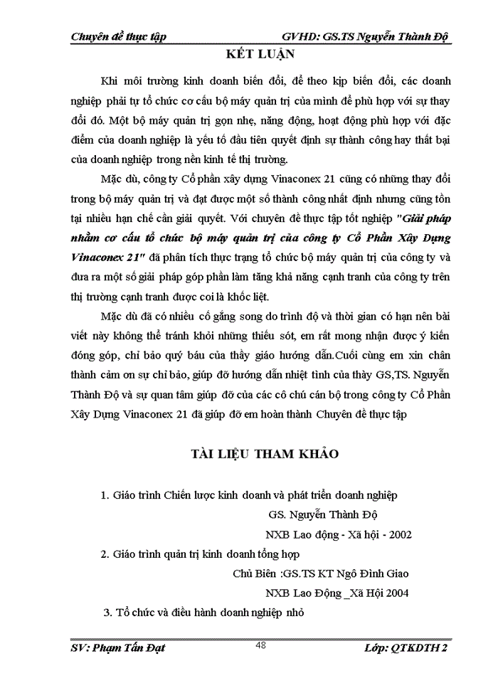 image for page Giải pháp hoàn thiện cơ cấu tổ chức bộ máy quản trị của Công ty cổ phần xây dựng VINACONEX 21