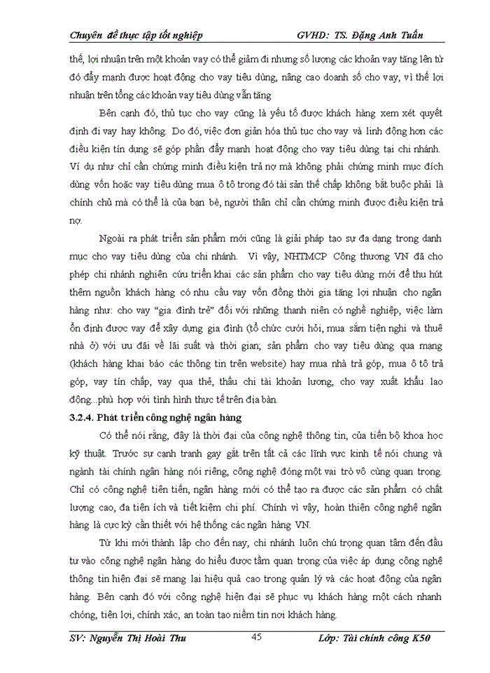 image for page Mở rộng hoạt động cho vay tiêu dùng tại Ngân hàng Thương mại Cổ phần Công thương Việt Nam Chi nhánh Sầm Sơn
