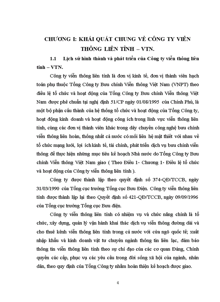 Một số giải pháp nhằm nâng cao chất lượng dịch vụ viễn thông tại công ty Viễn thông liên tỉnh - VTN