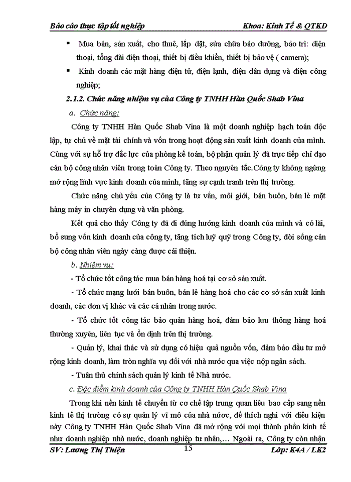 image for page Tổ chức và hoàn thiện công tác kế toán bán hàng và xác định kết quả kinh doanh tại Công ty Trách nhiệm hữu hạn Hàn Quốc Shab Vina