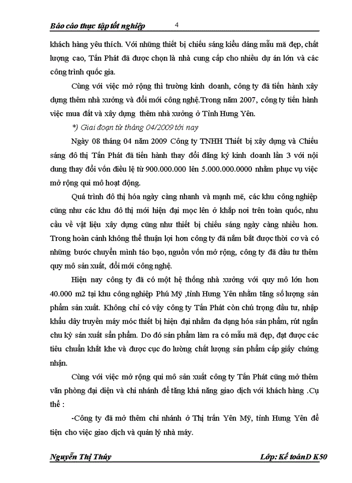 image for page Báo cáo Công ty Trách nhiệm hữu hạn Thiết bị xây dựng và Chiếu sáng đô thị Tấn Phát