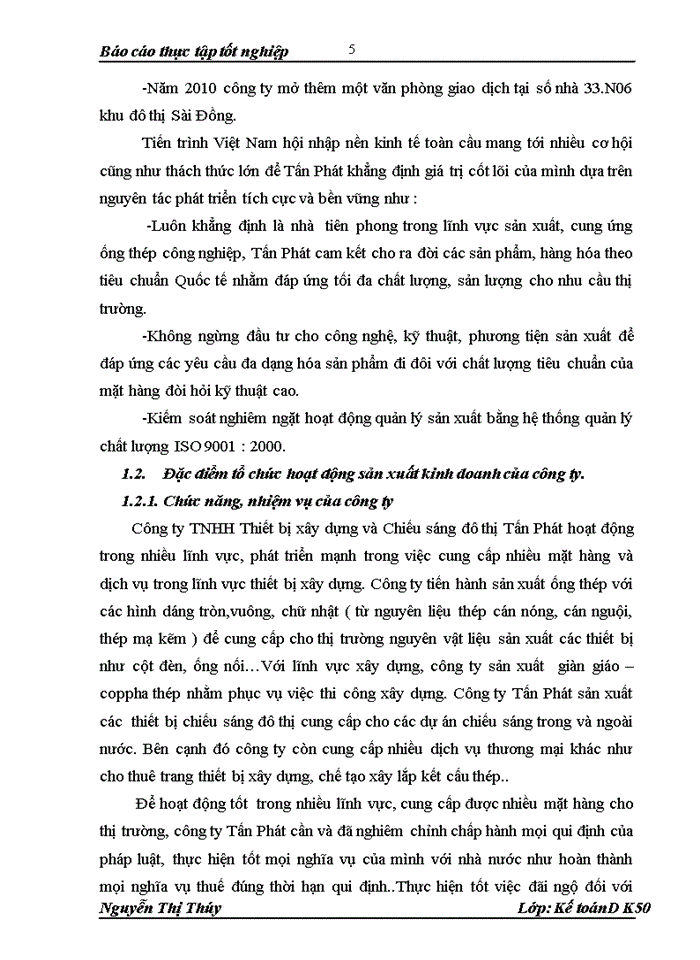 image for page Báo cáo Công ty Trách nhiệm hữu hạn Thiết bị xây dựng và Chiếu sáng đô thị Tấn Phát