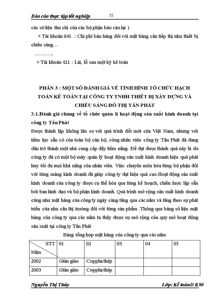 image for page Báo cáo Công ty Trách nhiệm hữu hạn Thiết bị xây dựng và Chiếu sáng đô thị Tấn Phát