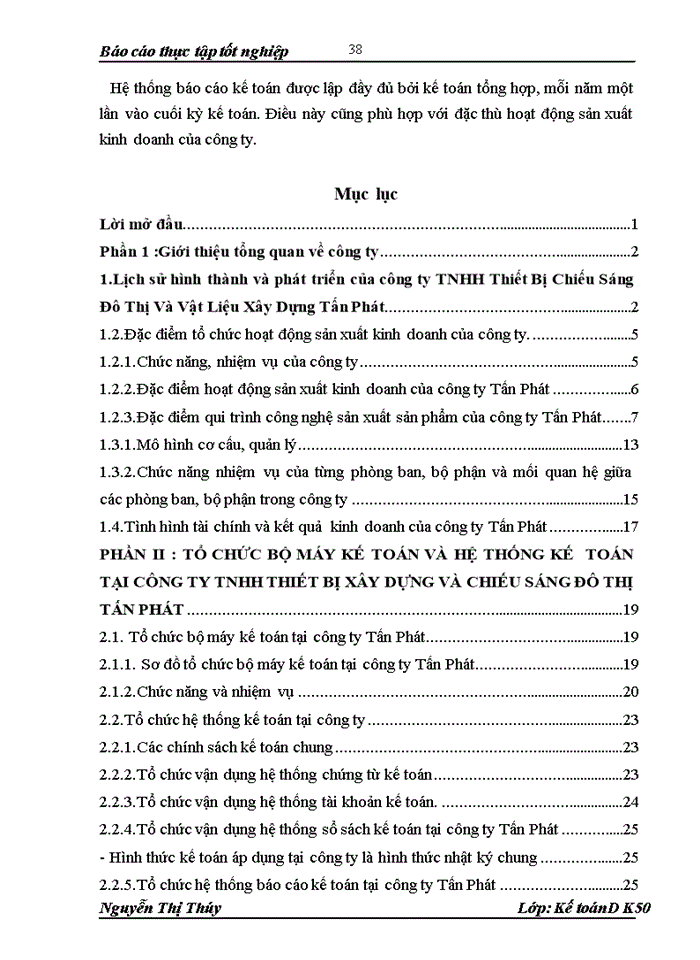image for page Báo cáo Công ty Trách nhiệm hữu hạn Thiết bị xây dựng và Chiếu sáng đô thị Tấn Phát