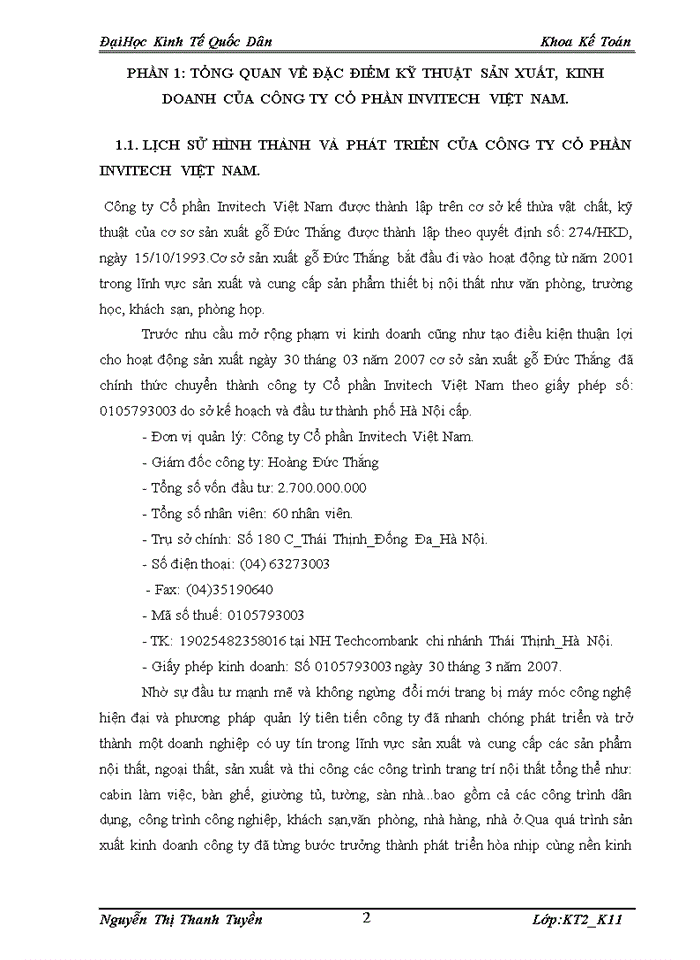 image for page Báo cáo Công ty Cổ phần Invitech Việt Nam