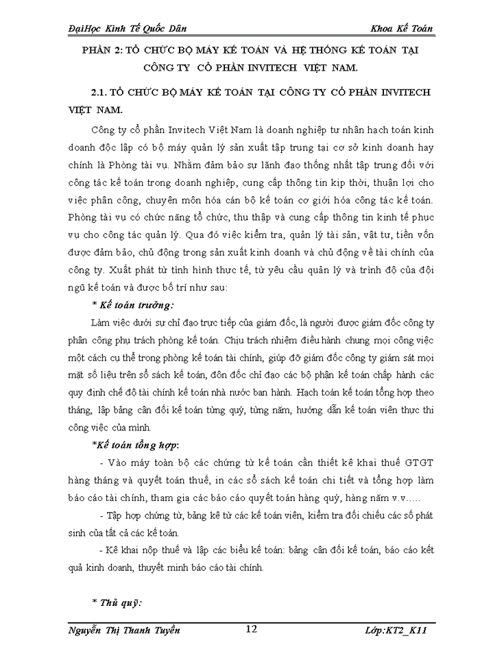 image for page Báo cáo Công ty Cổ phần Invitech Việt Nam