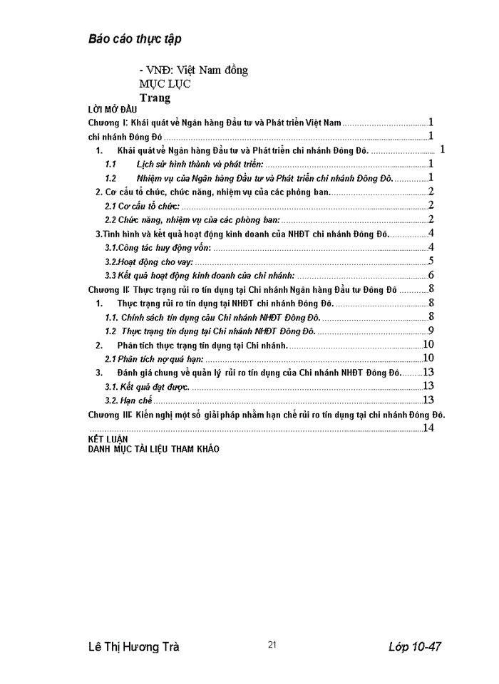 image for page Rủi ro tín dụng và biện pháp hạn chế rủi ro tín dụng tại Ngân hàng Đầu tư và Phát triển Việt Nam chi nhánh Đông Đô