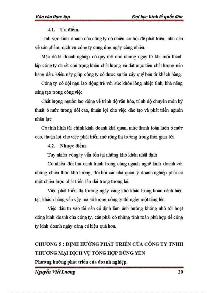 image for page Báo cáo Công ty Trách nhiệm hữu hạn thương mại dịch vụ tổng hợp Dũng Yến