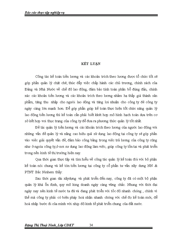 image for page Hạch toán công tác kế toán tiền lương và các khoản trích theo lương tại công ty cổ phần tư vấn xây dựng NN PTNT Bắn Ninh