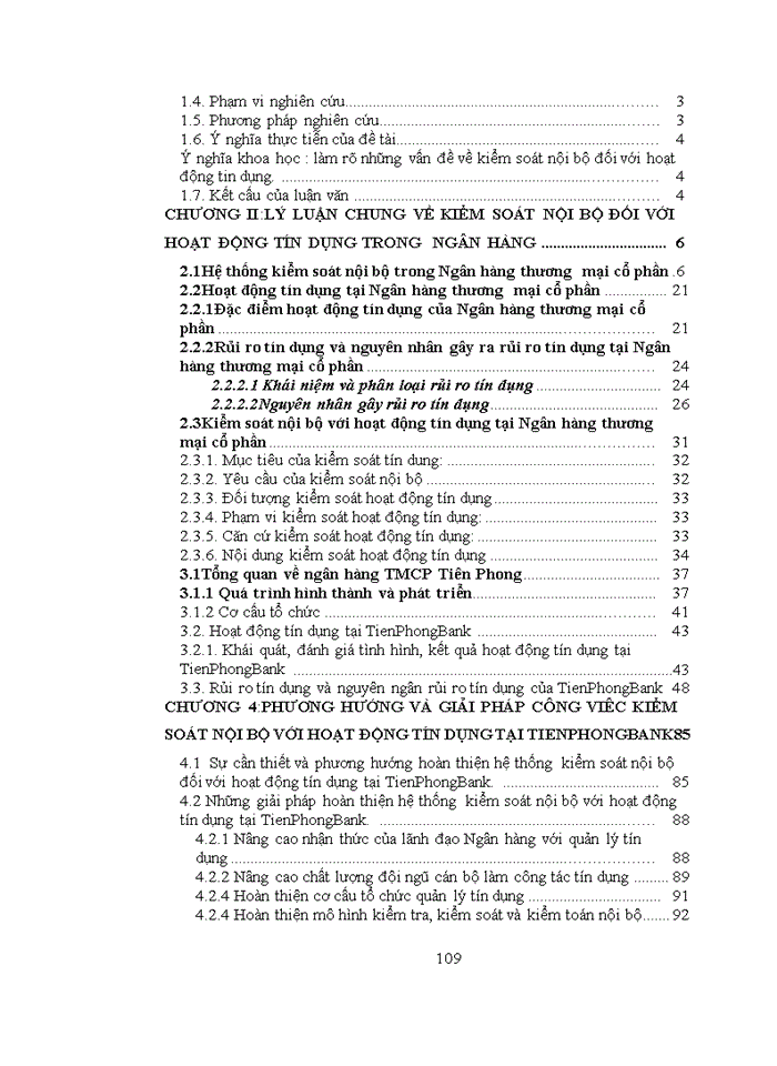 image for page ThS Nghiên cứu về kiểm soát nội bộ đối với hoạt động tín dụng tại NH Thương mại Cổ phần Tiên Phong
