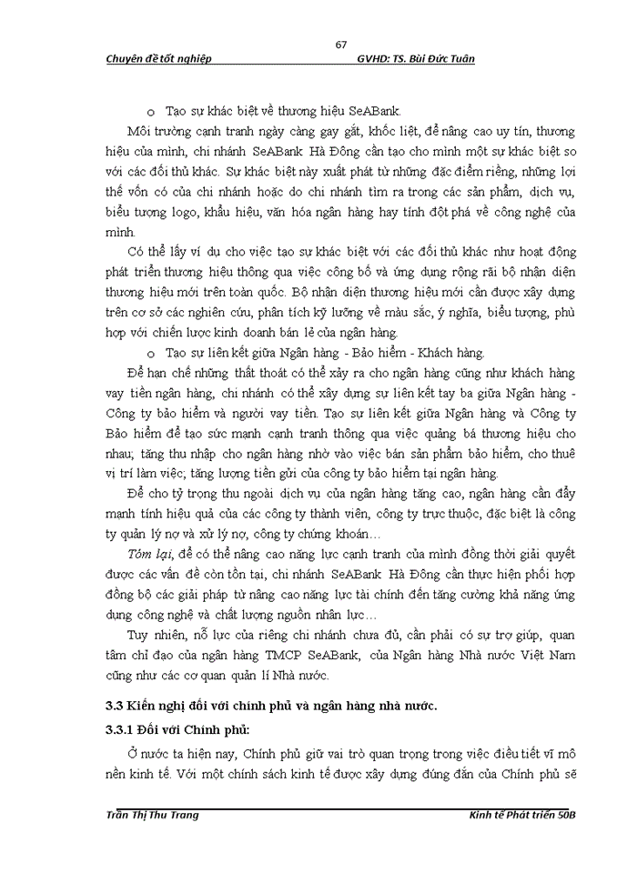 image for page Nâng cao năng lực cạnh tranh của ngân hàng Thương mại Cổ phần Đông Nam Á chi nhánh Hà Đông