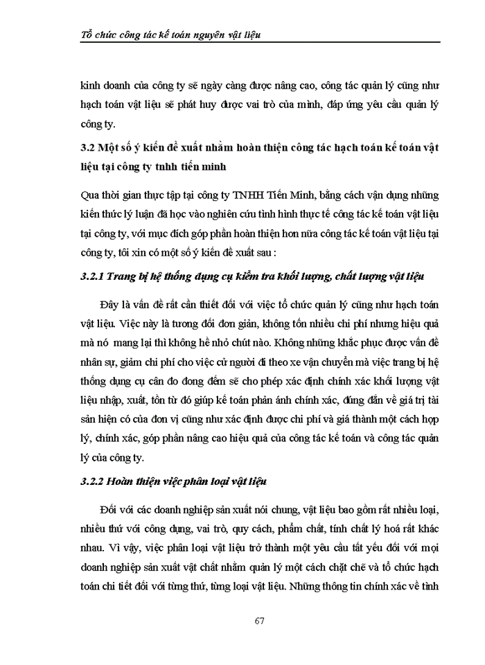 image for page Tổ chức công tác kế toán nguyên vật liệu tại Công ty Trách nhiệm hữu hạn Tiến Minh