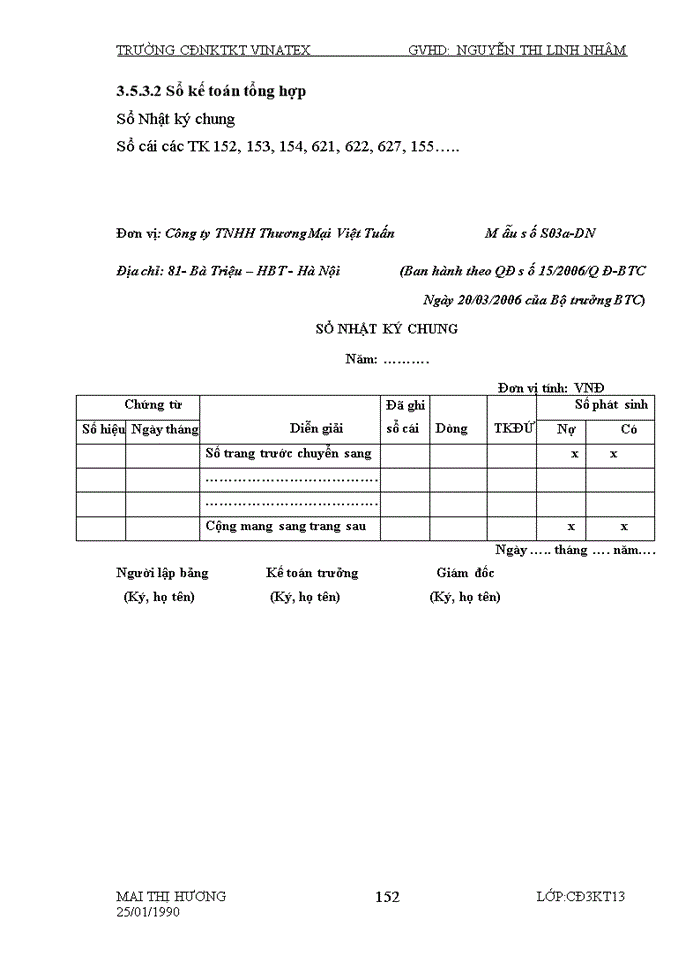 image for page Báo cáo tổng hợp kế toán CÔNG TÁC KẾ TOÁN CỦA DOANH NGHIỆP