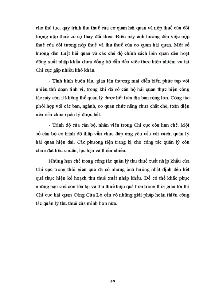 image for page MỘT SỐ GIẢI PHÁP HOÀN THIỆN CÔNG TÁC QUẢN LÝ THU THUẾ XUẤT NHẬP KHẨU TẠI CHI CỤC HẢI QUAN CẢNG CỬA LÒ