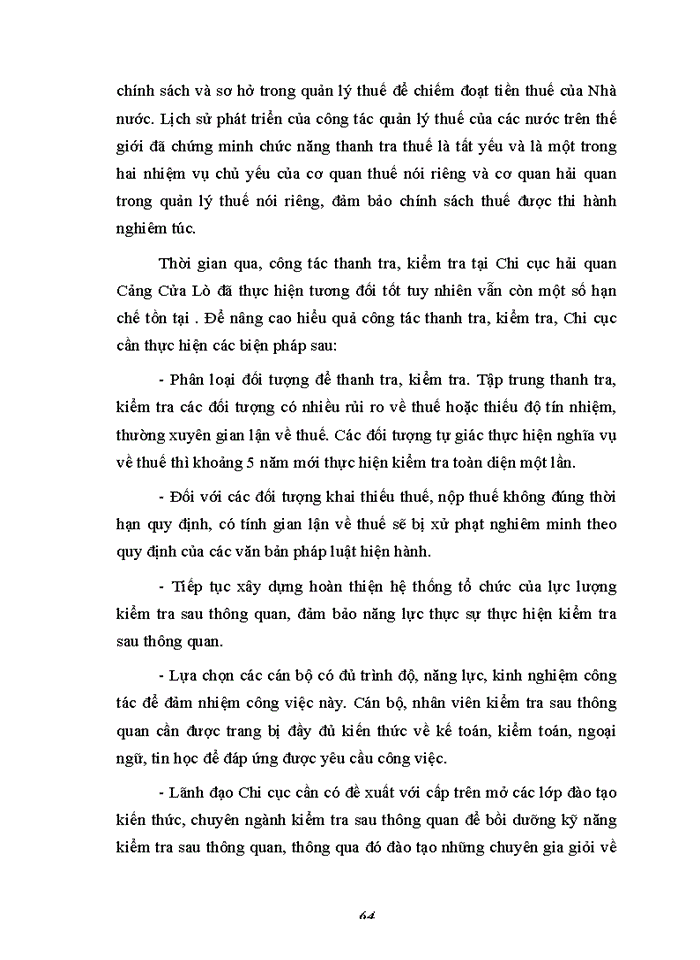 image for page MỘT SỐ GIẢI PHÁP HOÀN THIỆN CÔNG TÁC QUẢN LÝ THU THUẾ XUẤT NHẬP KHẨU TẠI CHI CỤC HẢI QUAN CẢNG CỬA LÒ