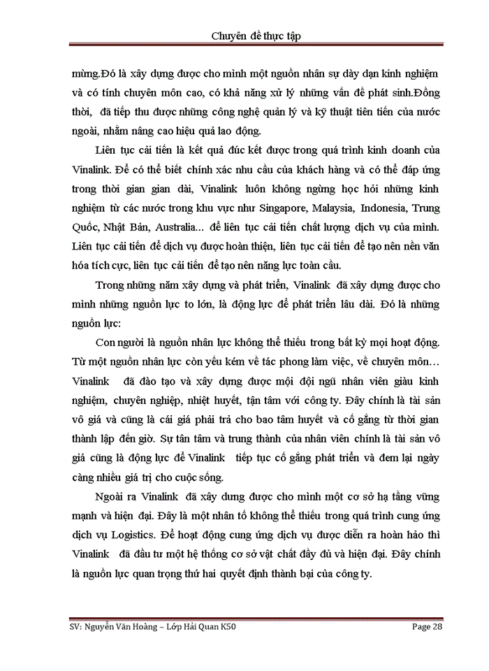 image for page Đẩy mạnh hoạt động kinh doanh dịch vụ Logistics tại công ty cổ phần giao nhận và vận tải thương mại Vinalink