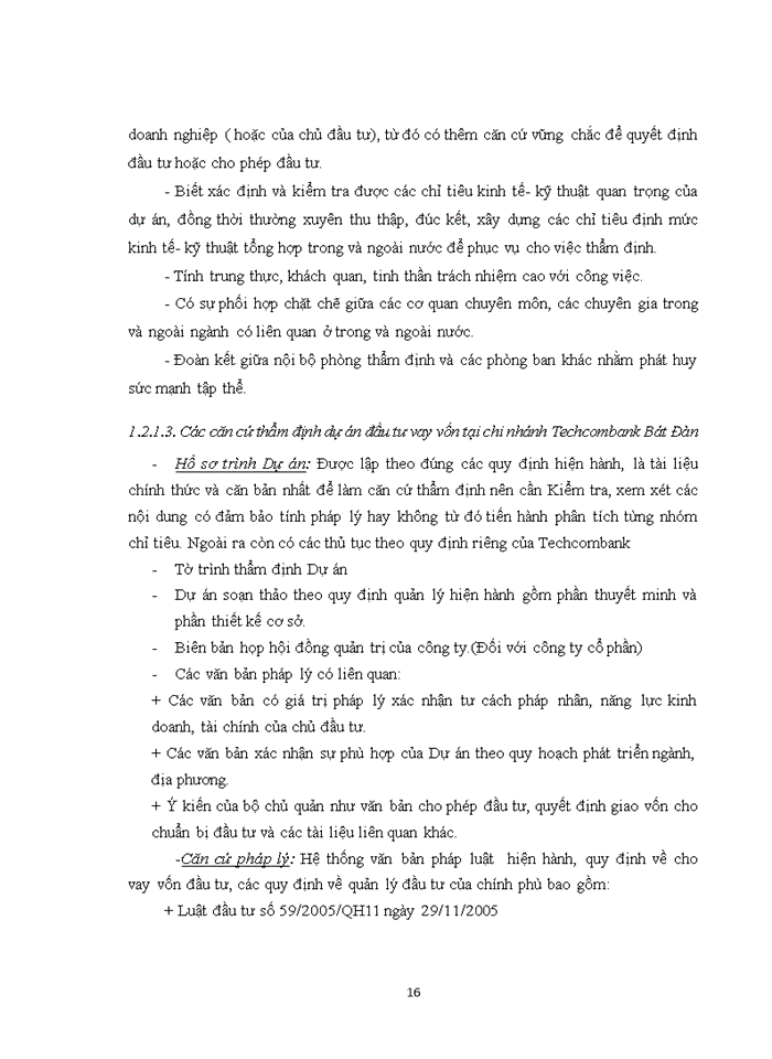 image for page THẨM ĐỊNH CÁC DỰ ÁN VAY VỐN ĐẦU TƯ TẠI CHI NHÁNH NGÂN HÀNG THƯƠNG MẠI CỔ PHẦN KỸ THƯƠNG VIỆT NAM TẠI BÁT ĐÀN TECHCOMBANK BÁT ĐÀN