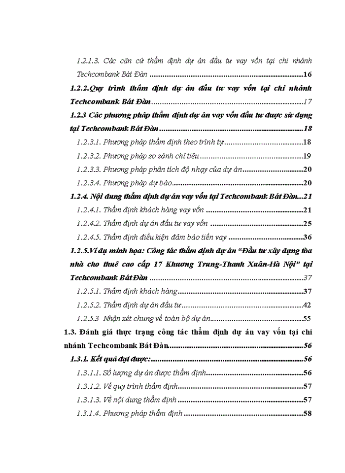 image for page THẨM ĐỊNH CÁC DỰ ÁN VAY VỐN ĐẦU TƯ TẠI CHI NHÁNH NGÂN HÀNG THƯƠNG MẠI CỔ PHẦN KỸ THƯƠNG VIỆT NAM TẠI BÁT ĐÀN TECHCOMBANK BÁT ĐÀN