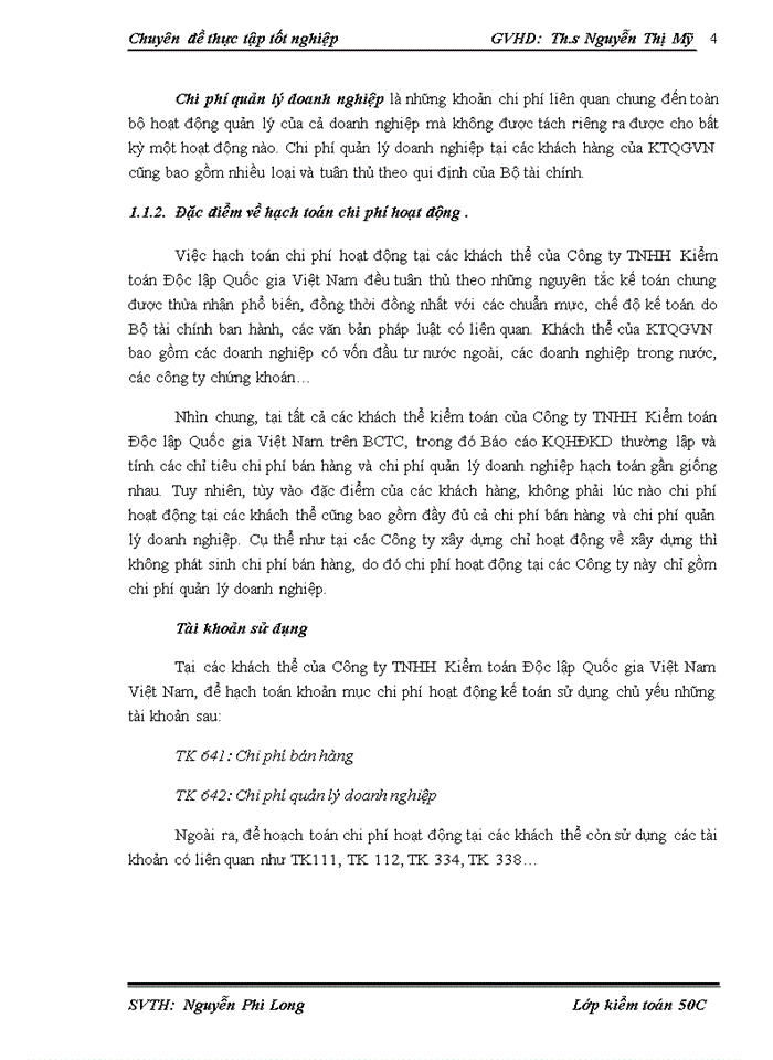 image for page Hoàn thiện quy trình kiểm toán khoản mục chi phí hoạt động trong kiểm toán Báo cáo tài chính tại Công ty Trách nhiệm hữu hạn Kiểm toán Độc lập Quốc gia Việt Nam