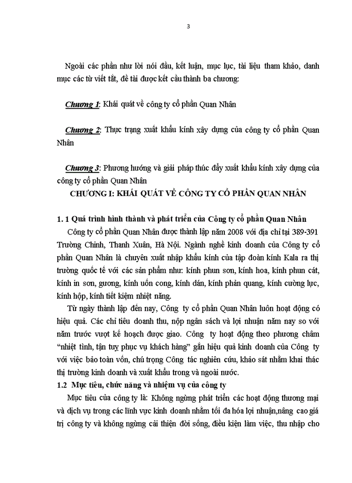 image for page Thực trạng và giải pháp thúc đẩy xuất khẩu kính xây dựng của công ty cổ phần Quan Nhân