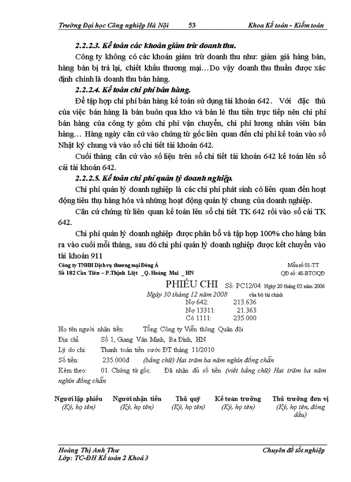 image for page Hoàn thiện công tác kế toán bán hàng và xác định kết quả bán hàng tại Công ty Trách nhiệm hữu hạn Dịch vụ Thương mại Đông Á