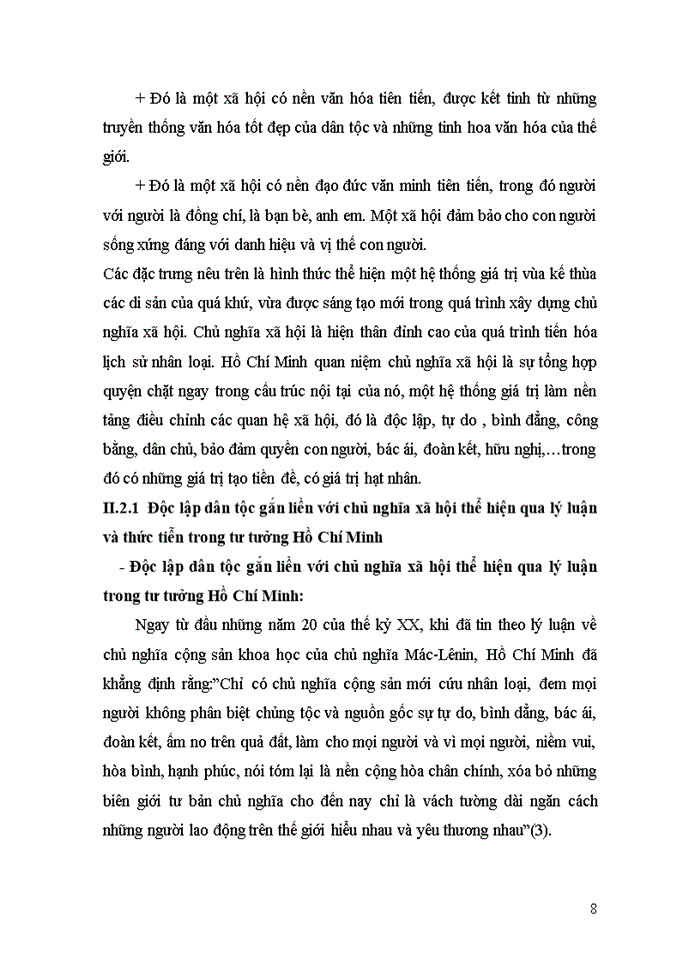 image for page Cót lõi trong tư tưởng Hồ Chí Minh là độc lập dân tộc gắn Liền với chủ nghĩa xã hội