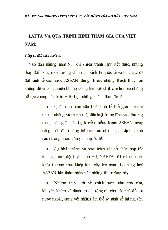image for page CEPT AFTA VÀ TÁC ĐỘNG CỦA NÓ ĐỐI VỚI VN