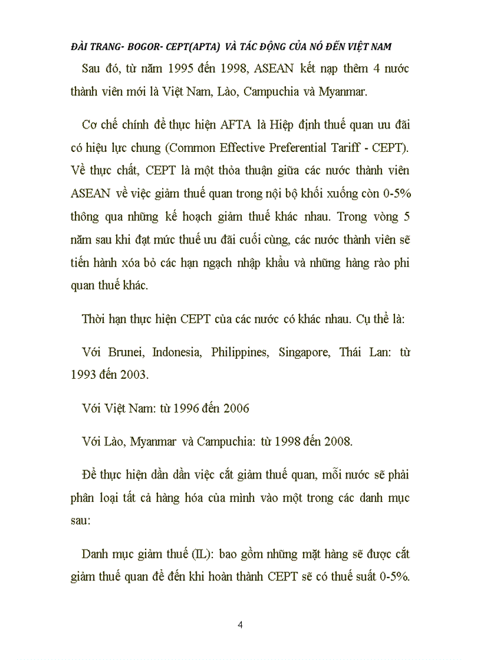 image for page CEPT AFTA VÀ TÁC ĐỘNG CỦA NÓ ĐỐI VỚI VN
