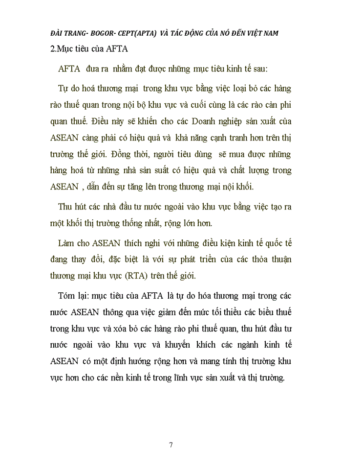 image for page CEPT AFTA VÀ TÁC ĐỘNG CỦA NÓ ĐỐI VỚI VN