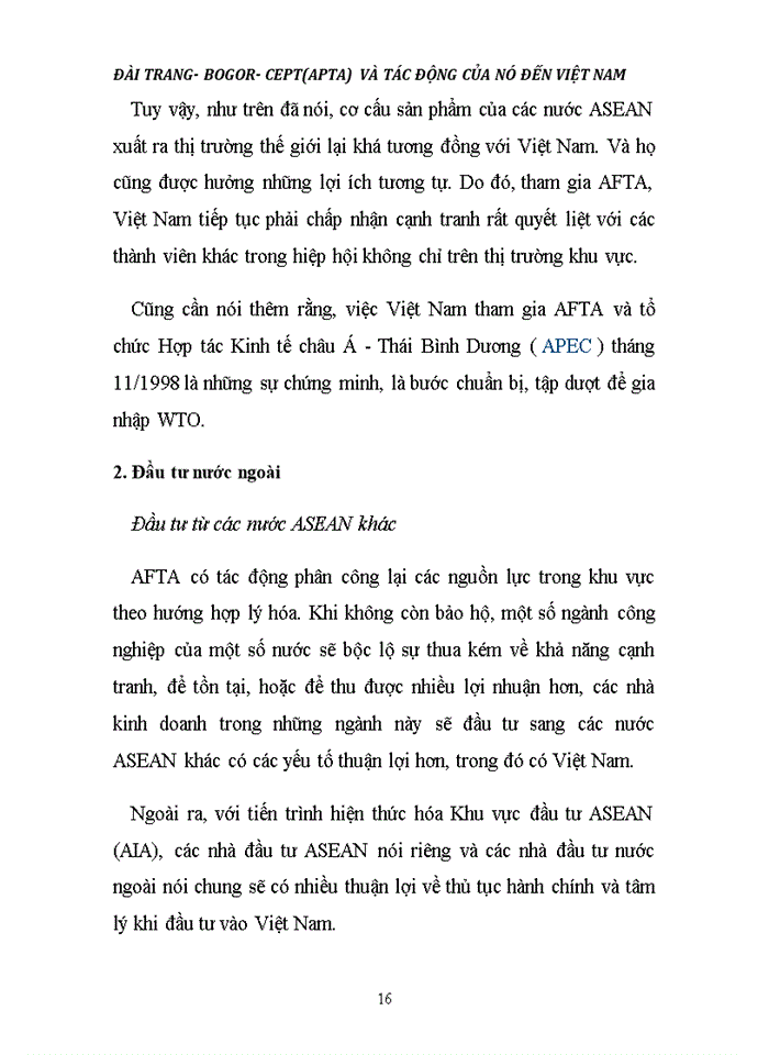 image for page CEPT AFTA VÀ TÁC ĐỘNG CỦA NÓ ĐỐI VỚI VN