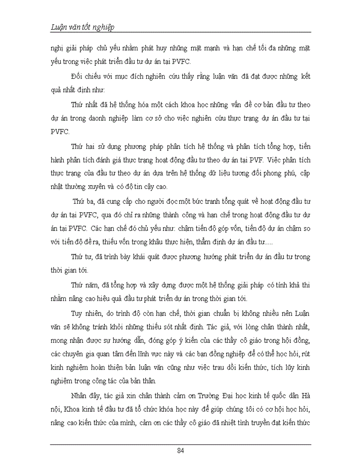 image for page Hoạt động đầu tư theo dự án tại Tổng công ty tài chính cổ phần dầu khí Việt Nam
