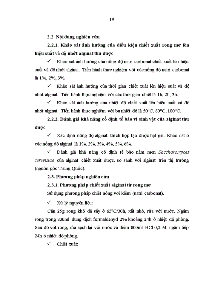 image for page Khảo sát điều kiện chiết tách alginat từ rong mơ