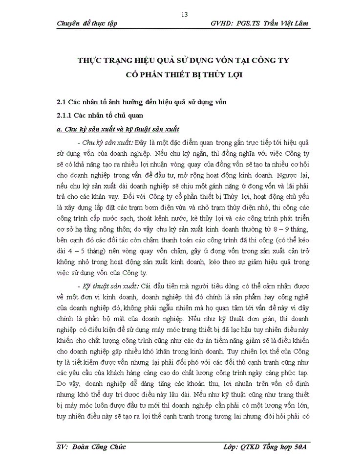 image for page Nâng cao hiệu quả sử dụng vốn tại Công ty cổ phần thiết bị Thủy lợi