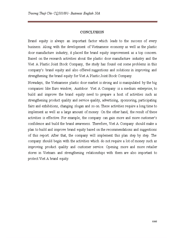 image for page RECOMMENDATIONS FOR BUILDING MANAGING AND PROTECTING THE BRAND EQUITY IN VIASIA JOINT STOCK COMPANY TiẾNG ANH