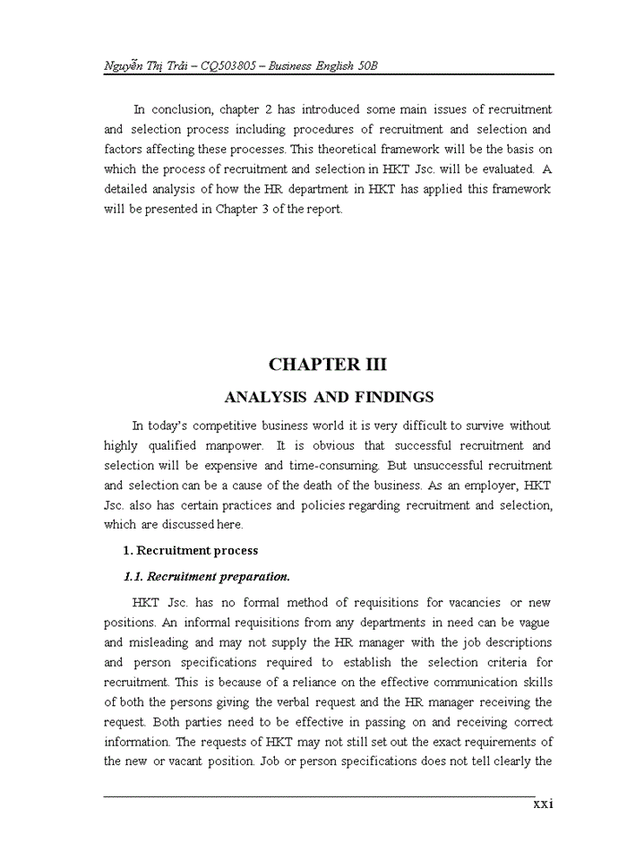 image for page Improvement of recruitment and selection process in HKT Consultant Jsc tiếng anh