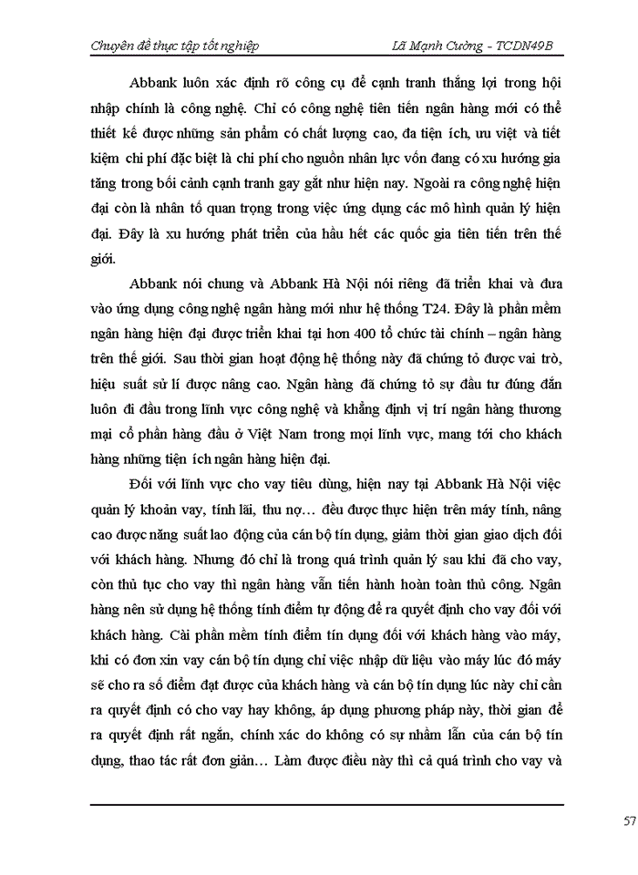 image for page Hoạt động cho vay tiêu dùng tại ngân hàng thương mại cổ phần An Bình Chi nhánh Hà Nội