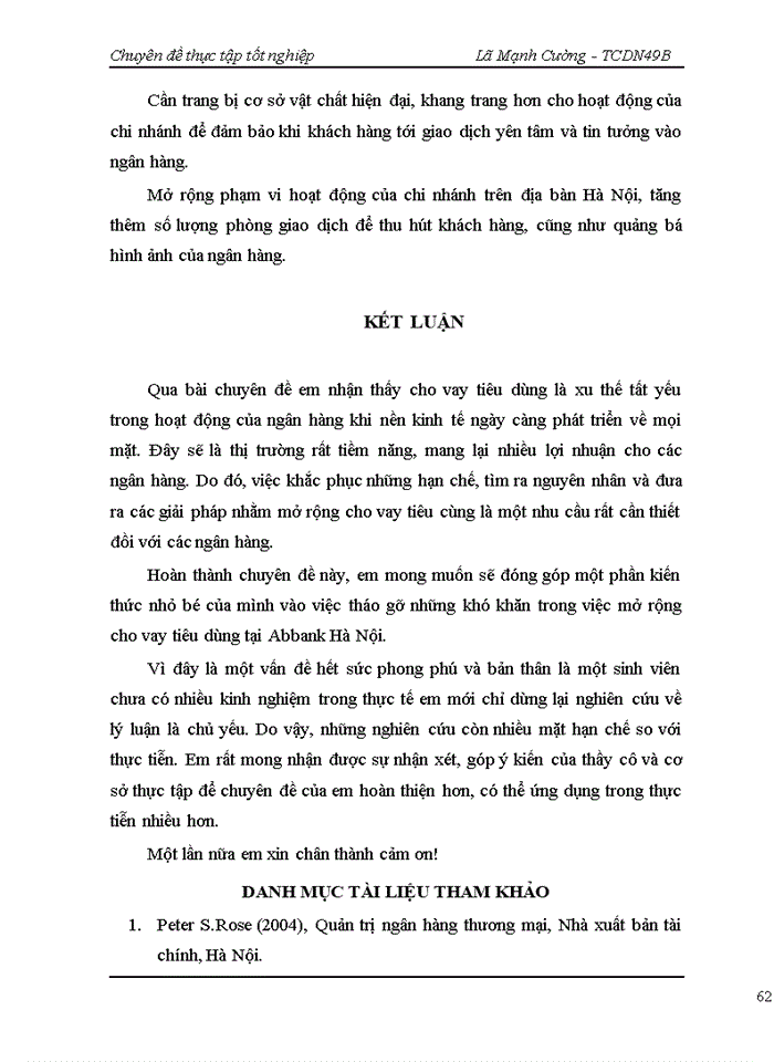 image for page Hoạt động cho vay tiêu dùng tại ngân hàng thương mại cổ phần An Bình Chi nhánh Hà Nội