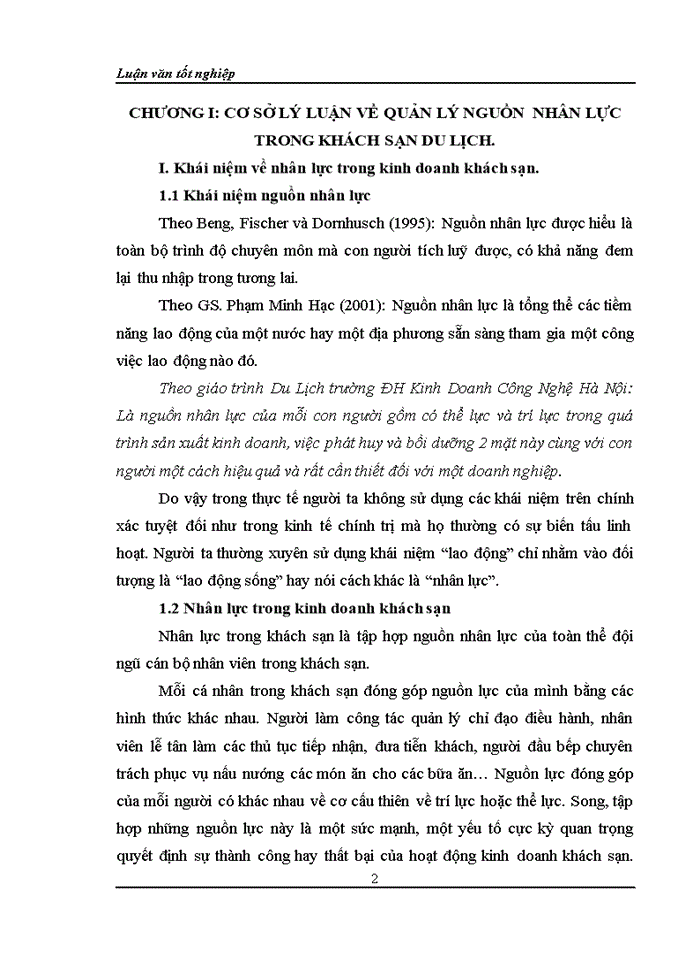 image for page Thực trạng và giải pháp hoàn thiện cơ chế quản lý nguồn nhân lực tại khách sạn YẾN NHI