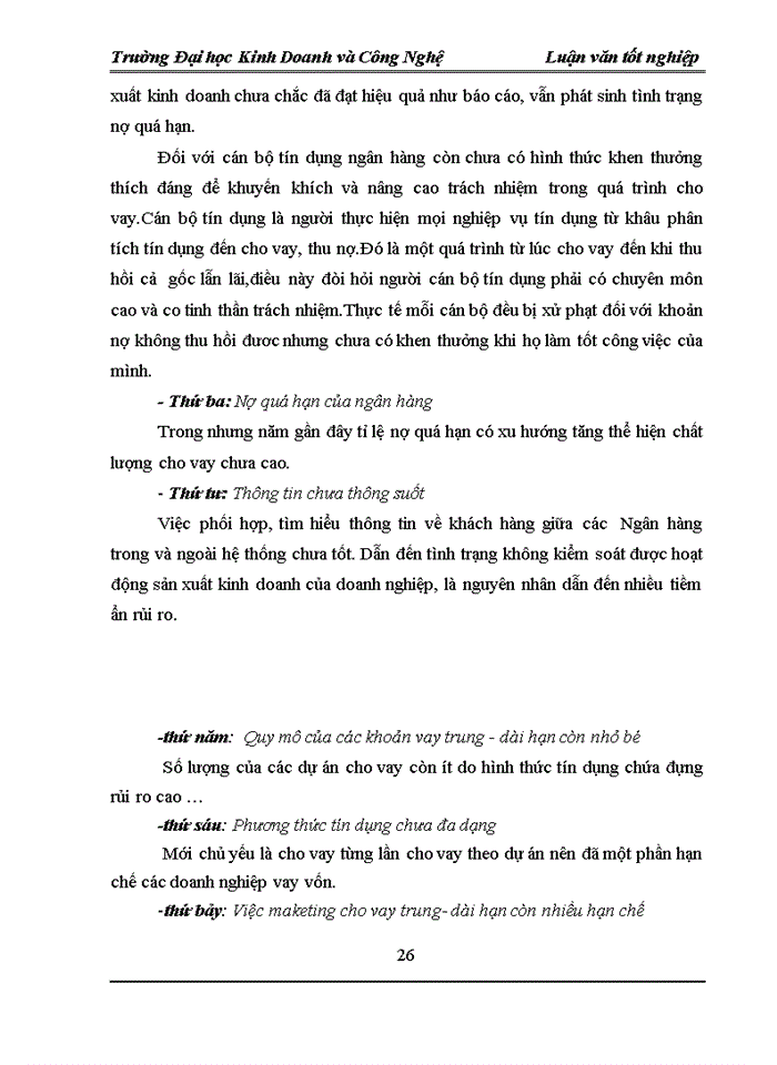 image for page Giải pháp nâng cao chất lượng cho vay trung - dài hạn tại Ngân Hàng No PTNT chi nhánh Hoàng Mai