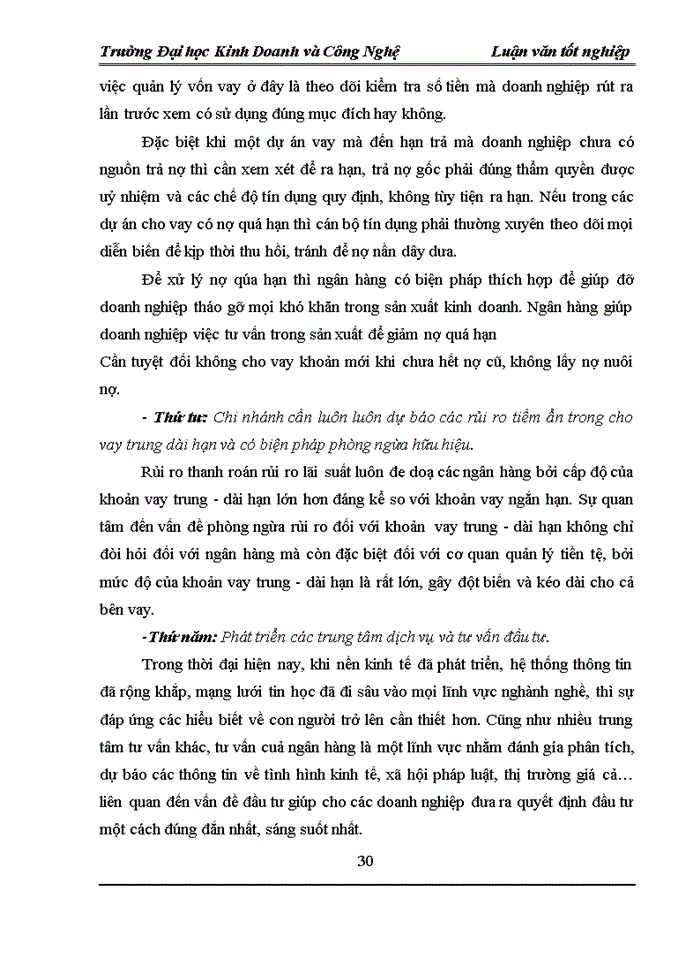 image for page Giải pháp nâng cao chất lượng cho vay trung - dài hạn tại Ngân Hàng No PTNT chi nhánh Hoàng Mai