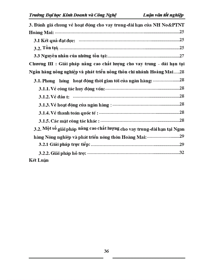 image for page Giải pháp nâng cao chất lượng cho vay trung - dài hạn tại Ngân Hàng No PTNT chi nhánh Hoàng Mai