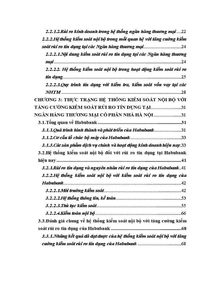 image for page Ths Hoàn thiện hệ thống kiểm soát nội bộ với tăng cường kiểm soát rủi ro tín dụng tại Ngân hàng Thương mại cổ phần Nhà Hà Nội