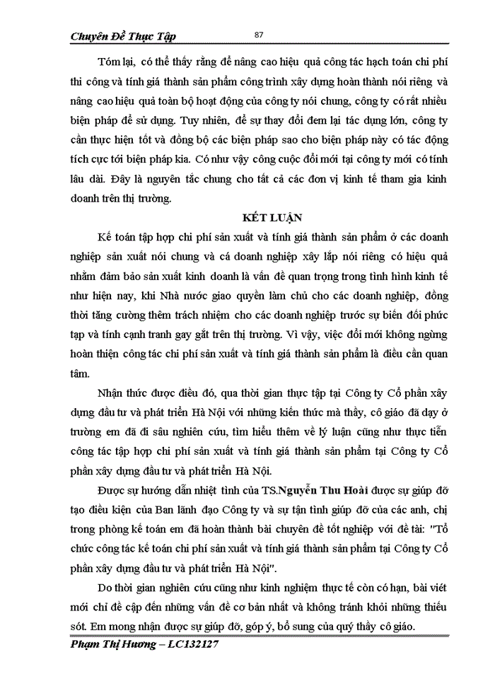 image for page Kế toán chi phí sản xuất và tính giá thành sản phẩm tại Công ty Cổ phần xây dựng đầu tư và phát triển Hà Nội